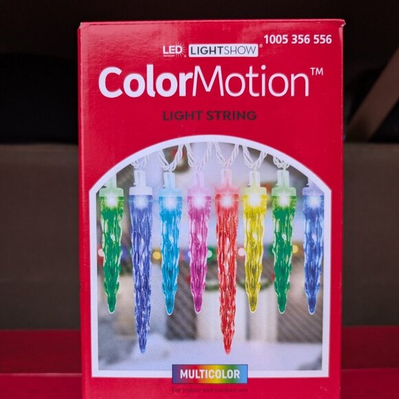 Gemmy ColorMotion Icicle Lights 24 LED Color Changing Light Show Multicolor - Picture 4 of 6